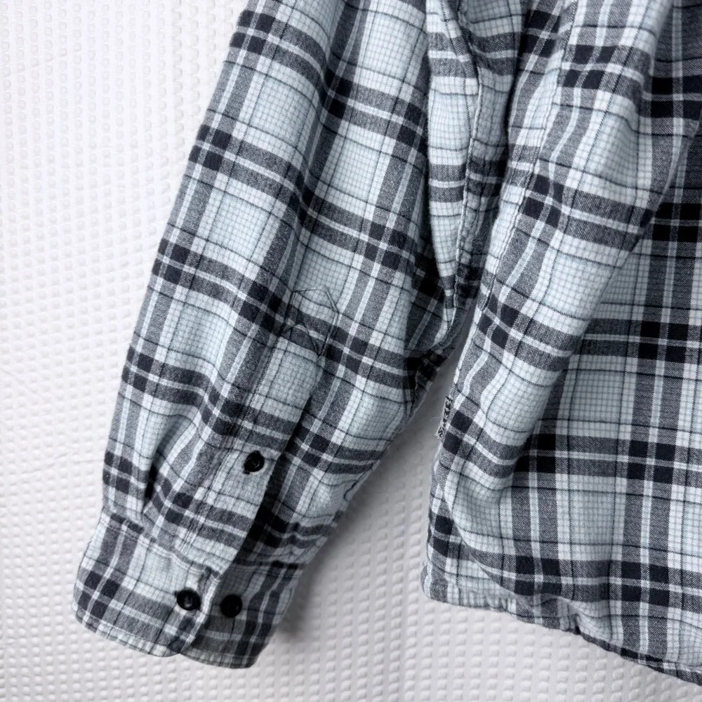 Comfort Outfitters Mens Cotton‎ XL Flannel Lined Plaid Shirt Jacket Long Sleeve